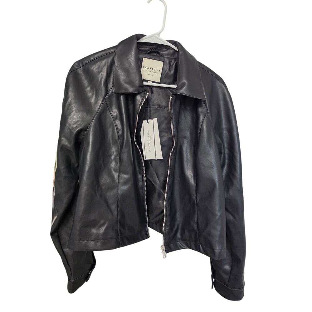 Bagatelle Collection Faux-Ever Leather Jacket Size Large